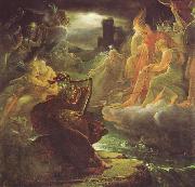 Ossian on the Bank of the Lora, Invoking the Gods to the Strains of a Harp., Francois Pascal Simon Gerard